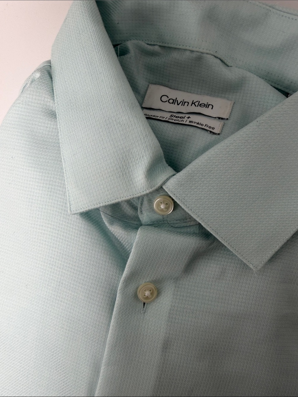 Calvin Klein Men's Mint Green Dress Shirt